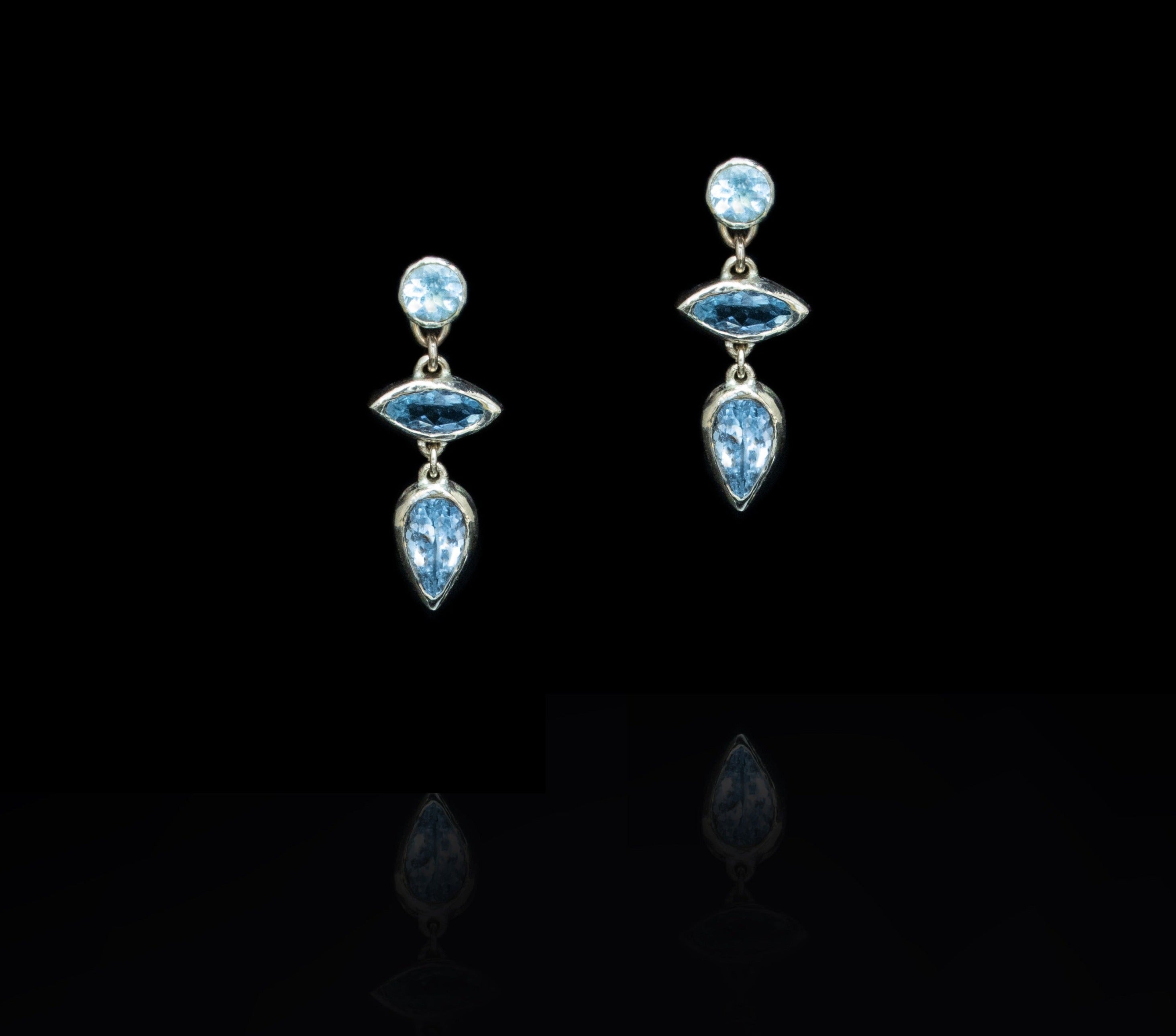 AQUAMARINE DETACHABLE EARRINGS