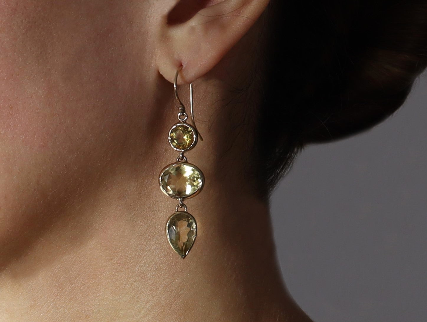 CITRINE DANGLE EARRINGS