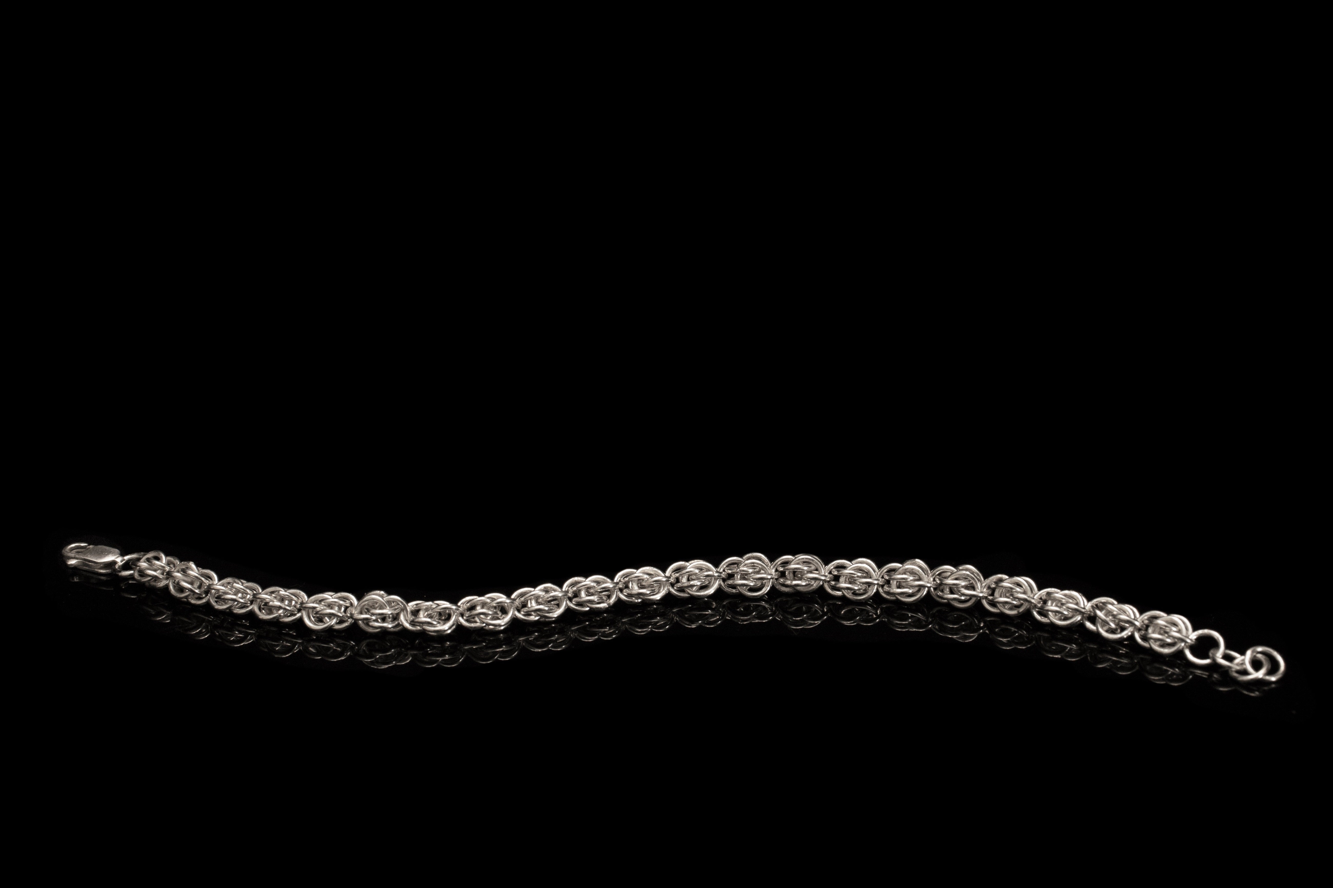 SILVER LATHYRUS CHAIN BRACELET