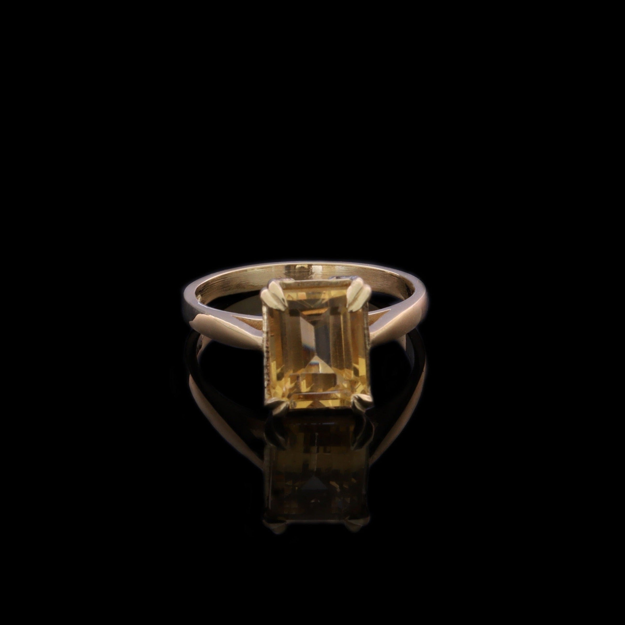 CITRINE AND DIAMOND RING