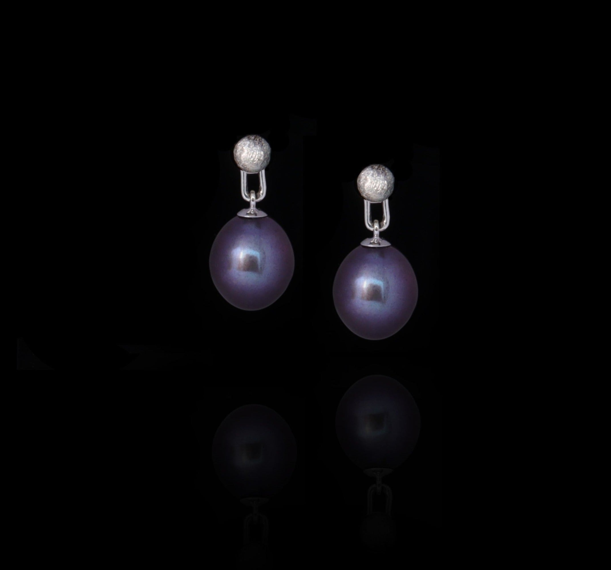 PEARL DROP DETACHABLE EARRINGS (Peacock colouring)