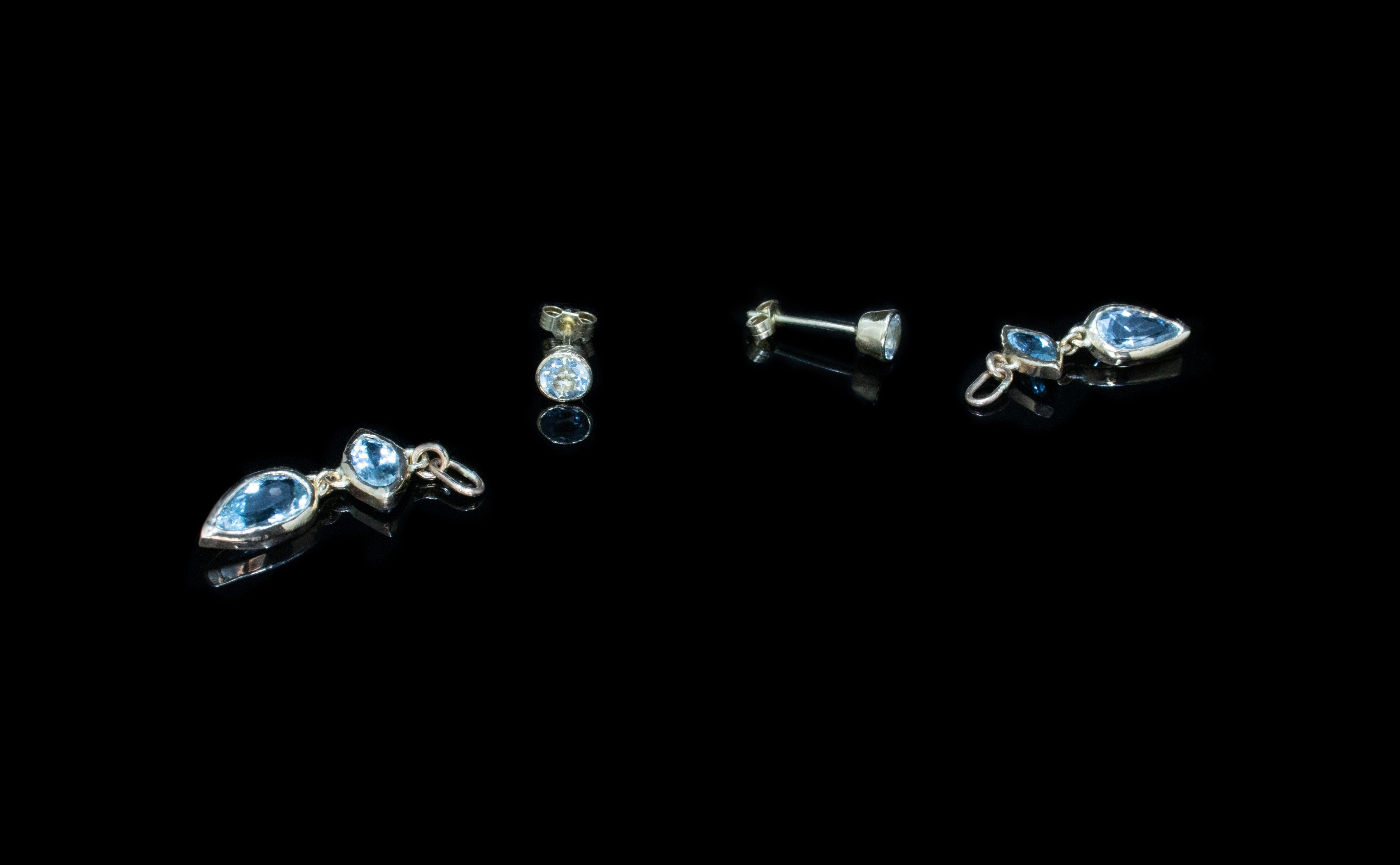 AQUAMARINE DETACHABLE EARRINGS