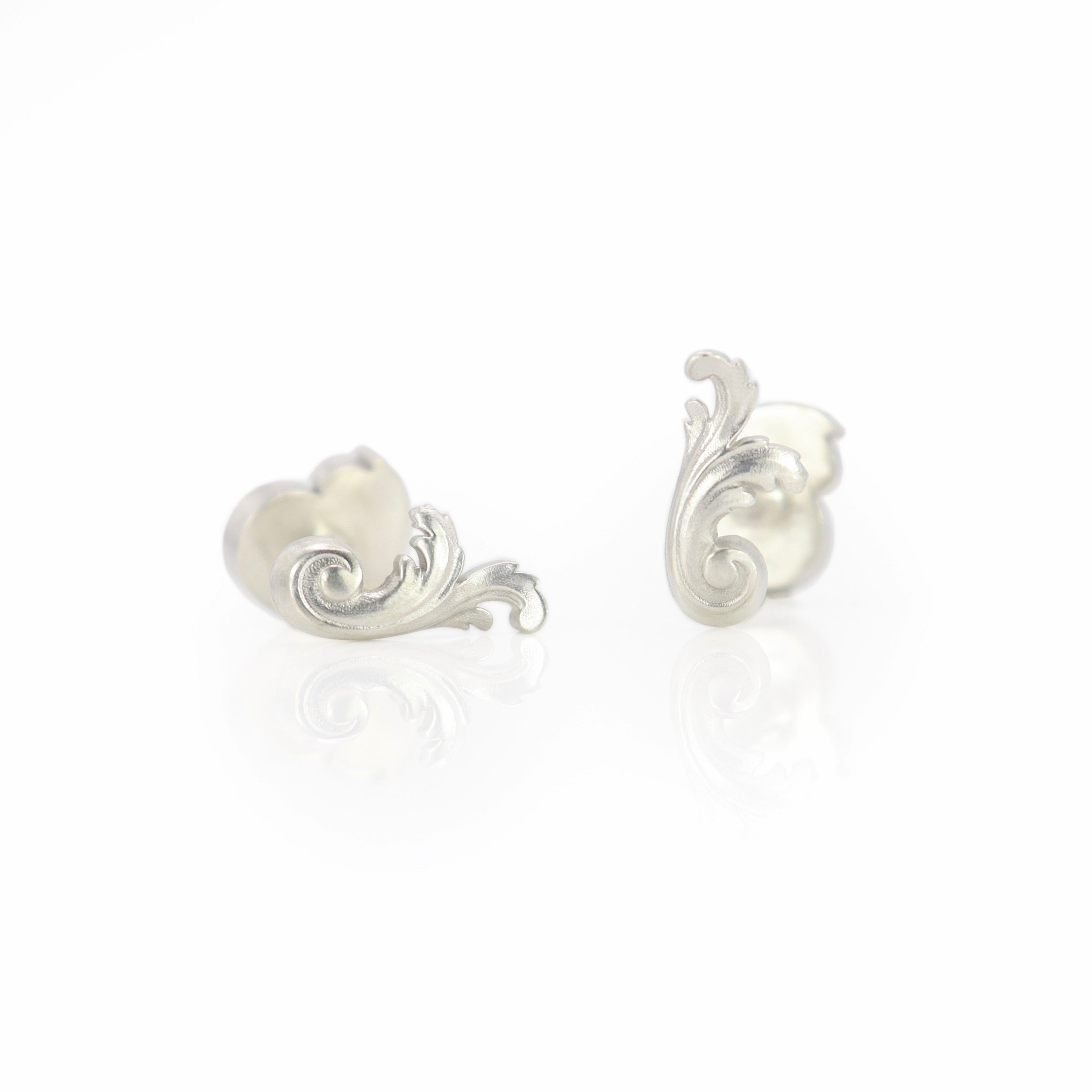 Pair of silver Cufflinks on a white background